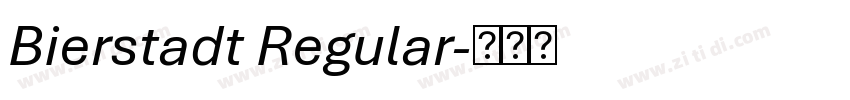 Bierstadt Regular字体转换